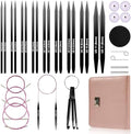 Froggod 4.53" (11.5cm) Interchangeable Circular Knitting Needles Set