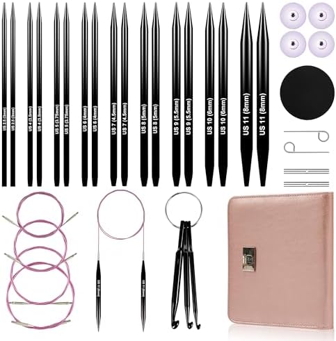 Froggod 4.53" (11.5cm) Interchangeable Circular Knitting Needles Set