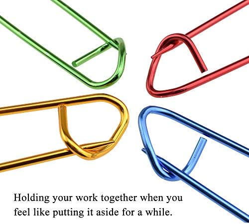 Hahiyo Needles Stitch Holders Set Sturdy Aluminum Mixed Color Safety