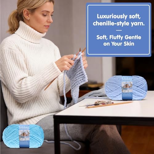 Super Bulky Blanket Yarn for Crocheting - 2 Pack of 200g/7.05oz