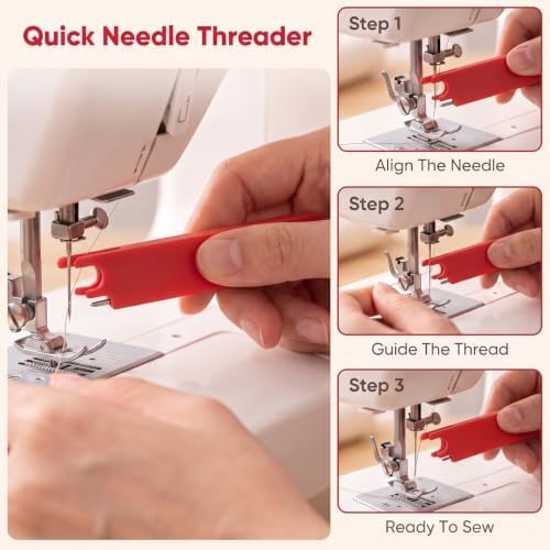 Heclia 3Pcs Quick Needle Threader for Sewing Machine 4in1 Quick Sewing