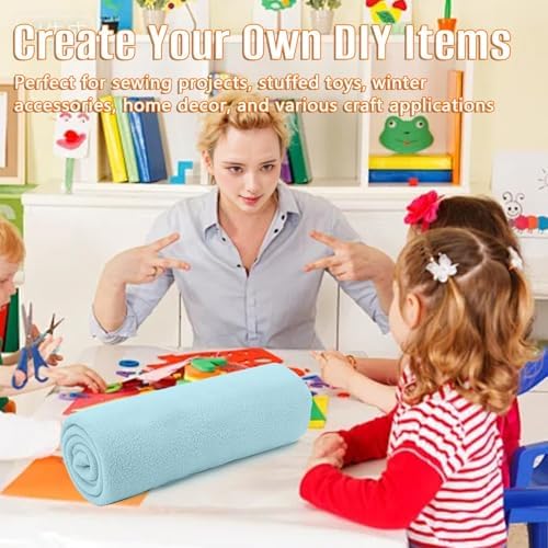 Polar Fleece Fabric by The Yard, 60" x40'' Soft Anti-Pill Fleece, Warm