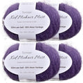 Kid-Silk Mohair Yarn, Lace Weight, 4 Balls 100g, 1420 yds