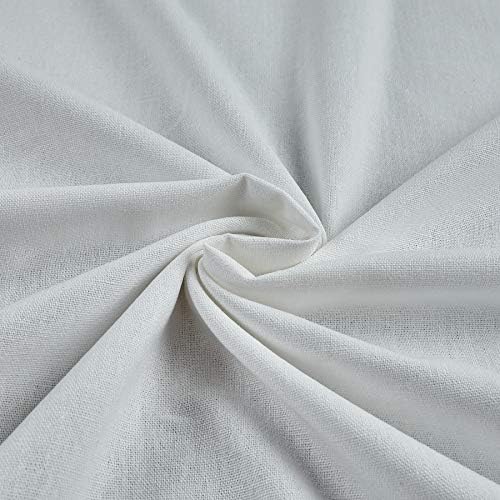 Rayon Linen Blend White, Fabric by the Yard