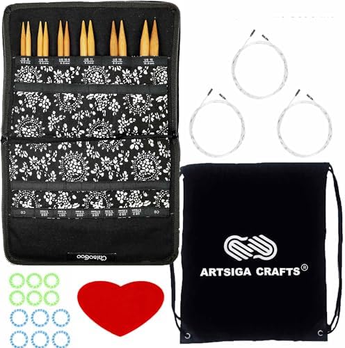 ChiaoGoo Spin Bamboo 5-inch Large 2500-L Interchangeable Set