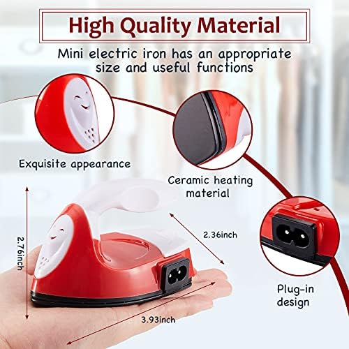 Honoson Mini Craft Iron with Charging Base Tiny, Red