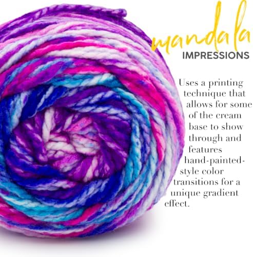Lion Brand Yarn, Mandala Impressions Yarn, Rainbow, Fall Multicolor