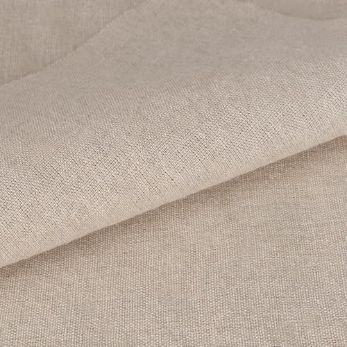 Linen Fabric by The Yard - 4 Yard 62 Inch Wide Natural White