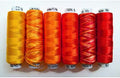 Sue Spargo Lustrous Razzle Rayon Thread, Size #8 - Set of Six 50yd