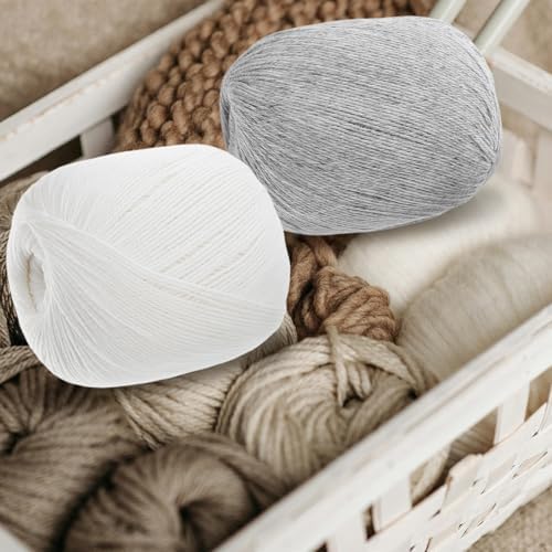 6 Balls Soft Thin Wool Yarn Xmas for Crochet Hats Scarves Handmade
