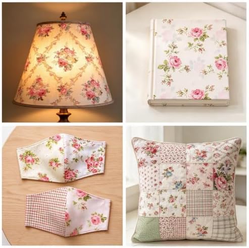 Neutral Vintage Rose Fat Quarters Fabric Bundles 18 x 22 in