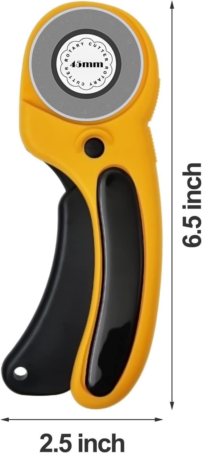45mm Rotary Cutter, RosyMyth Fabric Cutter, for Paper, Leather