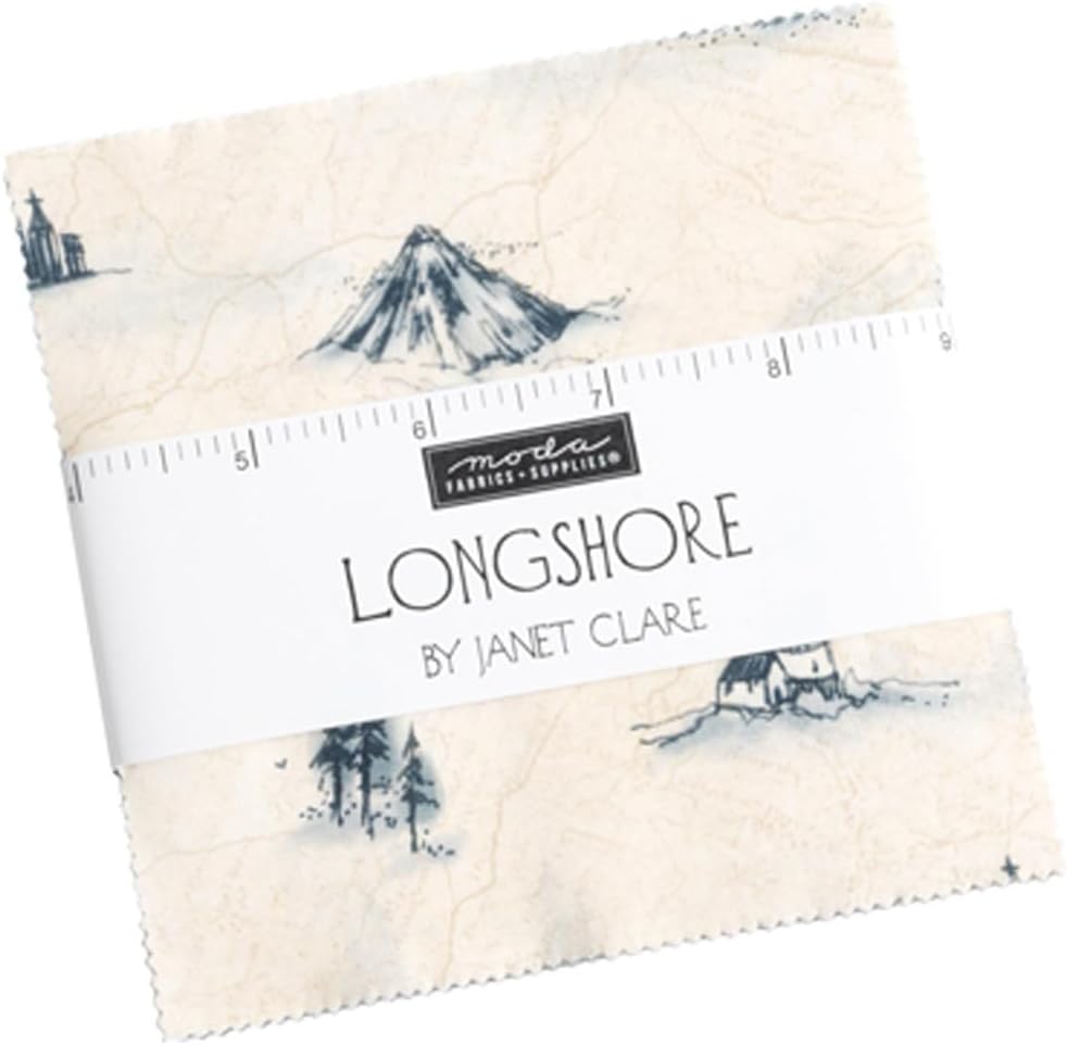 Longshore Charm Pack By Janet Clare 5-inch Precut Fabric Squares