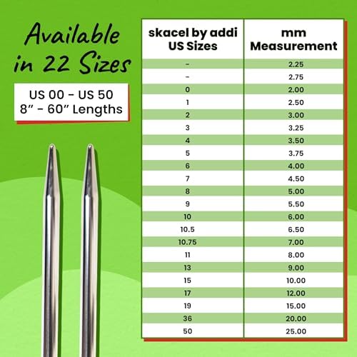 skacel by addi Turbo Circular Knitting Needles, 40 in (100 cm), 5mm