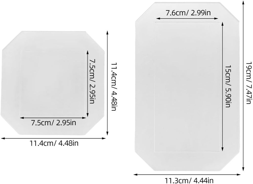 Ciieeo 4pcs Quilting Templates Acrylic Set with 3x3 Square and 6x3