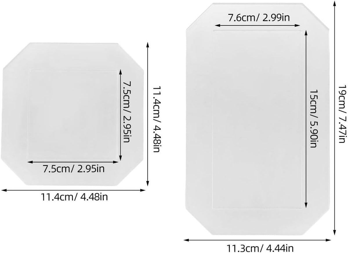 Ciieeo 4pcs Quilting Templates Acrylic Set with 3x3 Square and 6x3