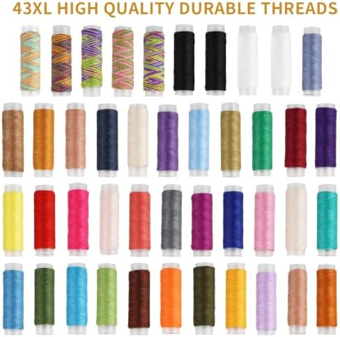 YAJUYANG 251 Pcs Sewing Kit for Adults, Professional Needle and Thread