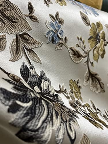 Luxurious Woven Jacquard Floral Design Heavy Furnishing Fabric for