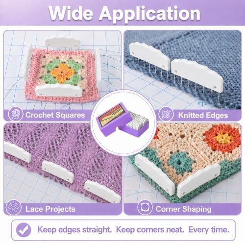 20-Piece Knit Blocking Combs and Pins, White