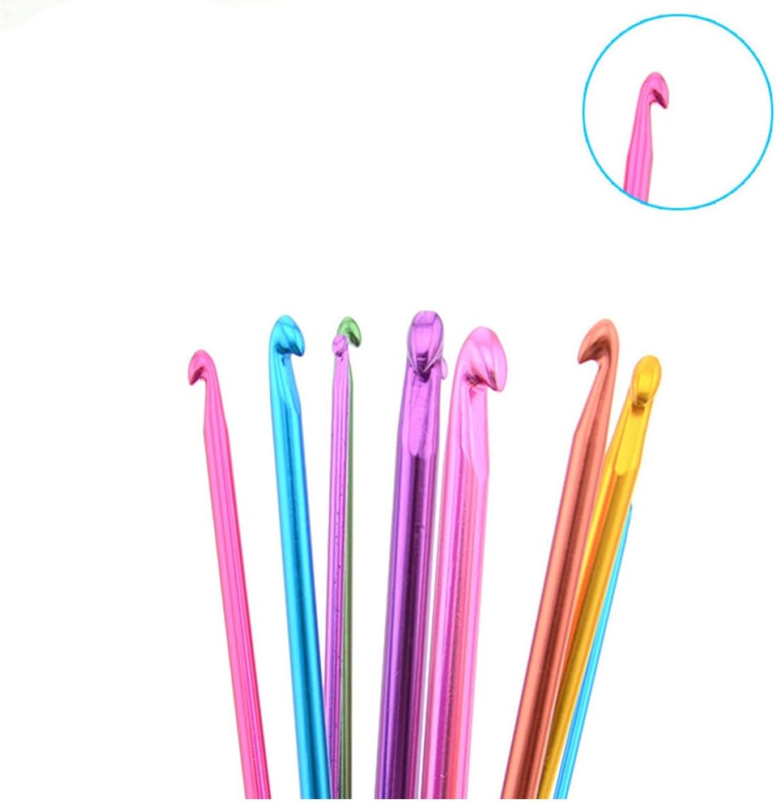 Colorful Aluminum Crochet Hooks Set, Ergonomic Multiple Sizes