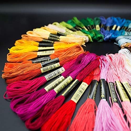 Vilihkc Rainbow Color Embroidery Floss 447 Skeins Per Pack with Cotton