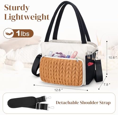 DALINDA Crochet Bag Organizer,Yarn Bag and Tote- Yarn Storage with