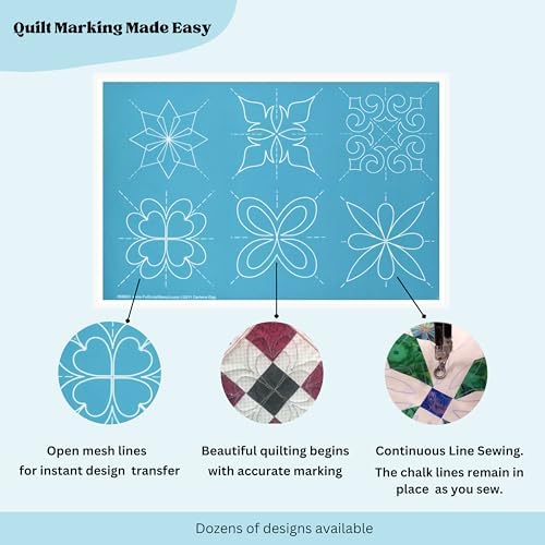 Full Line Stencil Score of Four, Continuous Quilt Template (30692)
