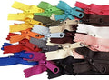 25pcs Assorted Colors - YKK #4.5 Coil Handbag Long Pull Zippers - Made