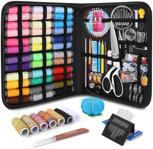 Goeveo Sewing Kit for Adults, 265 Pcs Portable Needle and Thread Kit