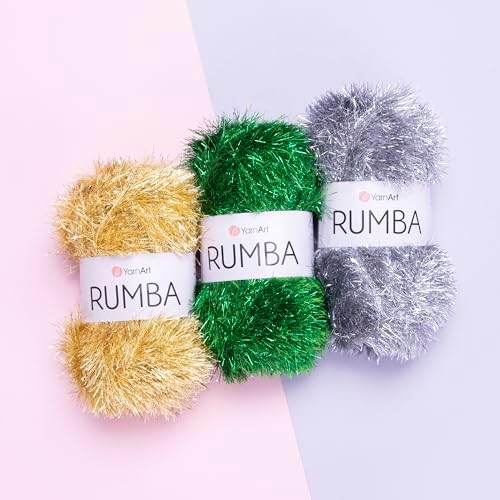 YarnArt Rumba Eyelash Fun Fur Yarn - Luxury Long Hair Yarn with