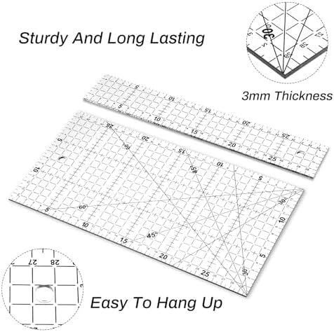 Sibba Acrylic Quilting Ruler, 2 Pack