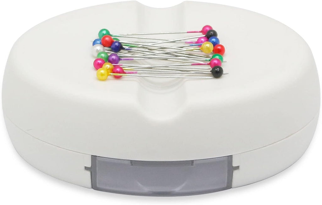 YEQIN Magnetic Sewing Pincushion with 15 Plastic Head Pins, Magnetic