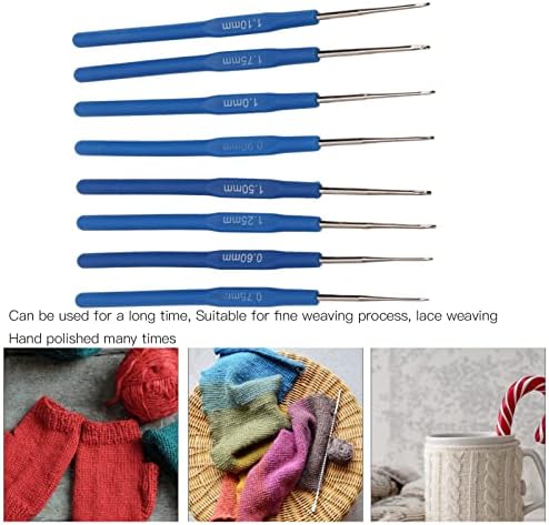 NDNCZDHC 8pcs Thin Crochet Hooks, 0.6mm to 1.75mm
