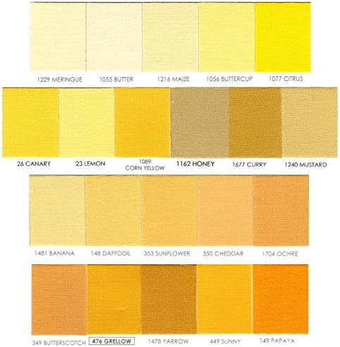 ROBERT KAUFMAN "KONA Cotton Solid" Yellow Tones by The 1/2 Yard