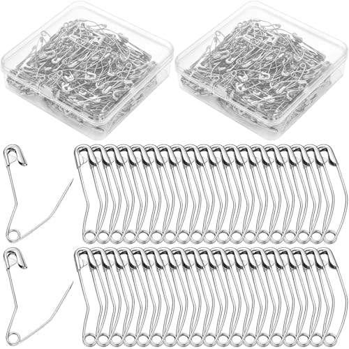 Retrowavy 400 Pcs Curved Safety Pins1.5 Inch Quilting Basting Sewing