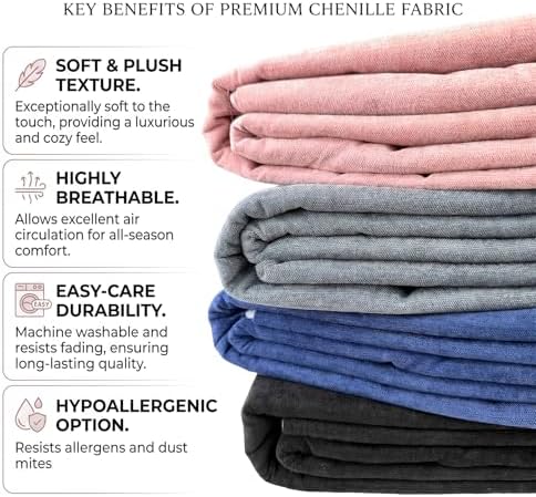 Upholstery Chenille Fabric by the Yard - Thick & Soft Textured Fabric
