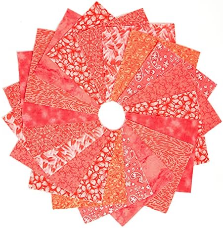 20 Strips - Coral Jelly Roll 2.5 inch pre-Cut 100% Cotton Fabric