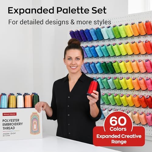 Poolin Embroidery Machine Thread Richword Selected 60 Colors 40WT