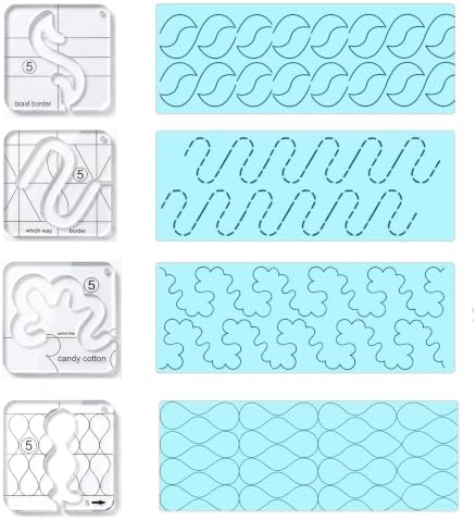 Quilting Templates Machine Quilting: Durable Acrylic Ruler Set