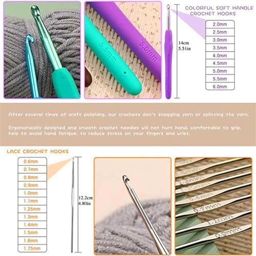 Wonafa Crochet Kit for Beginners, 103 PCS Crocheting Kit Beginner