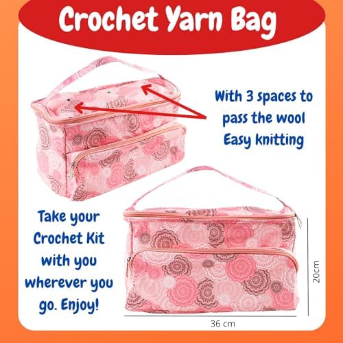 SusggO 96 Pieces Crochet Kit for Beginners Complete Crochet Amigurumi