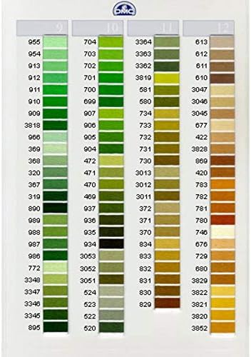 DMC 117-470 Six Stranded Cotton Embroidery Floss, Light Avocado Green