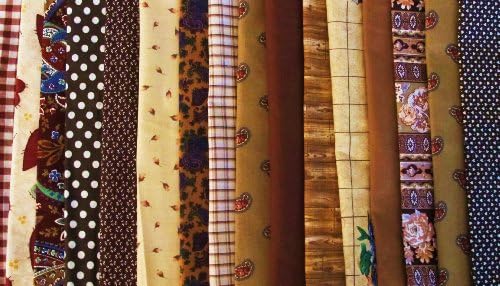 Set of 10 FAT QUARTERS ~ BROWN, TAN, BEIGE ~ Quilt Fabric ~ CRAFTS ~