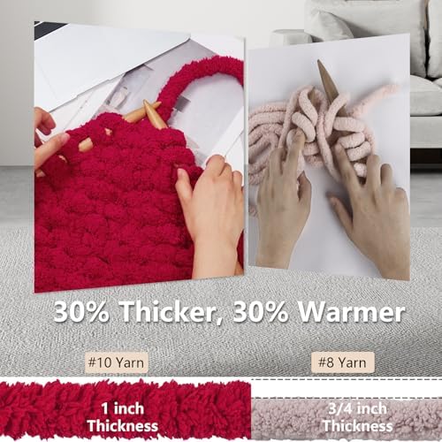 Cozyful Chunky Yarn for Hand Knitting - #10 Chunky Chenille Yarn