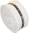 Kona Cotton Solids Snow Roll-Up 2.5" Fabric Quilting Strips Jelly Roll