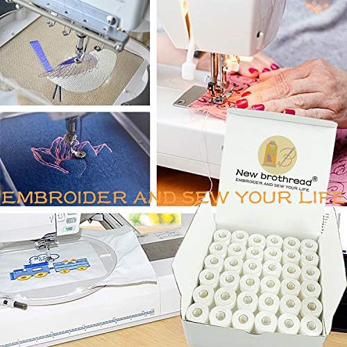New brothread 144pcs Size A Prewound Bobbin Thread - White