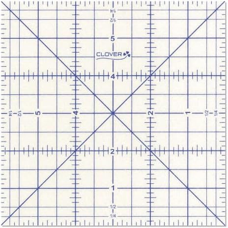 Clover Hot Hemmer Ruler 6"X6" - Square