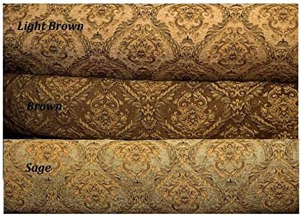 Damask Tapestry Chenille Fabric - Upholstery Fabric, 60" Width - Sold