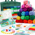 INSCRAFT Crochet Yarn Kit, 1650 Yards, 30 Colors