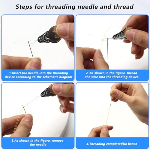 Yasdyri 4 PCS Mini Sewing Kit with Threads Scissors Hand Sewing